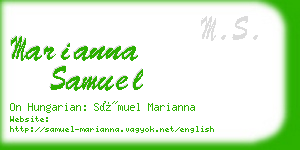 marianna samuel business card